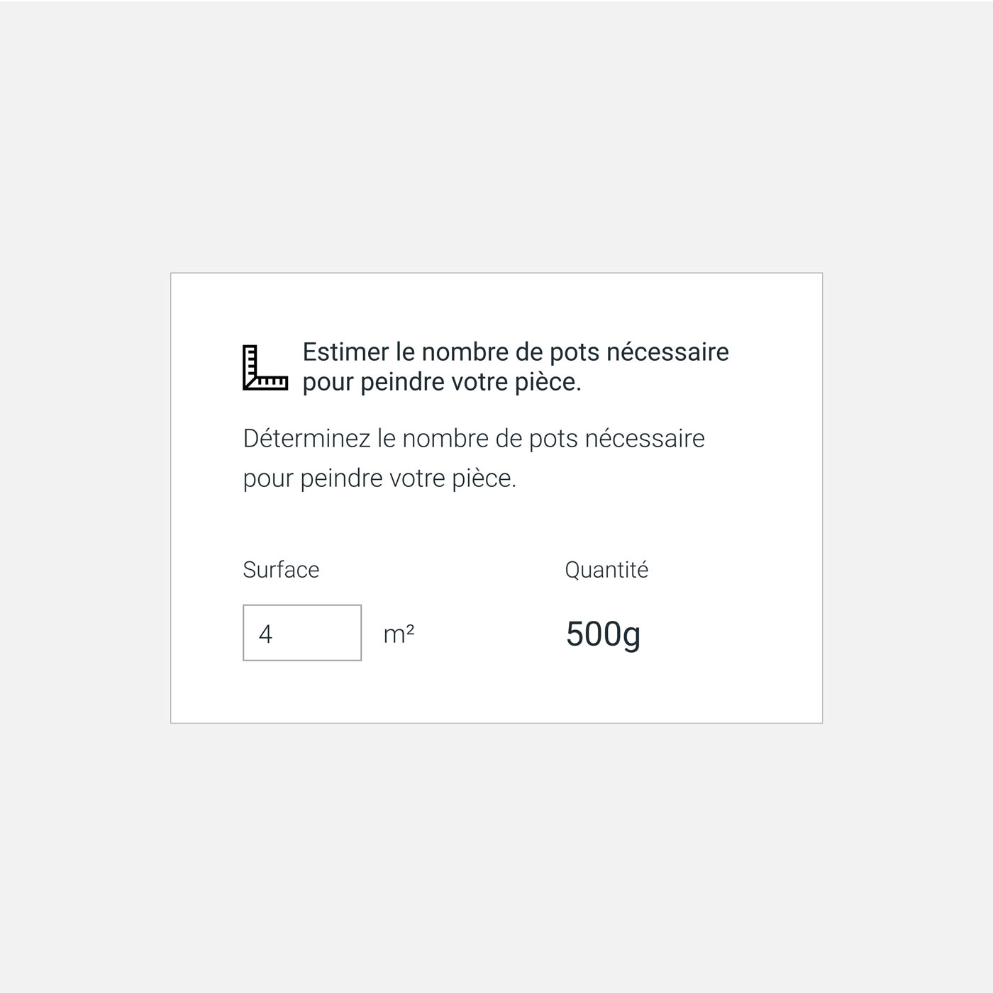 Calculateur de peinture